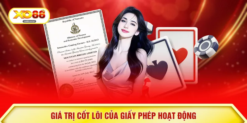 Giá trị cốt lõi của giấy phép hoạt động